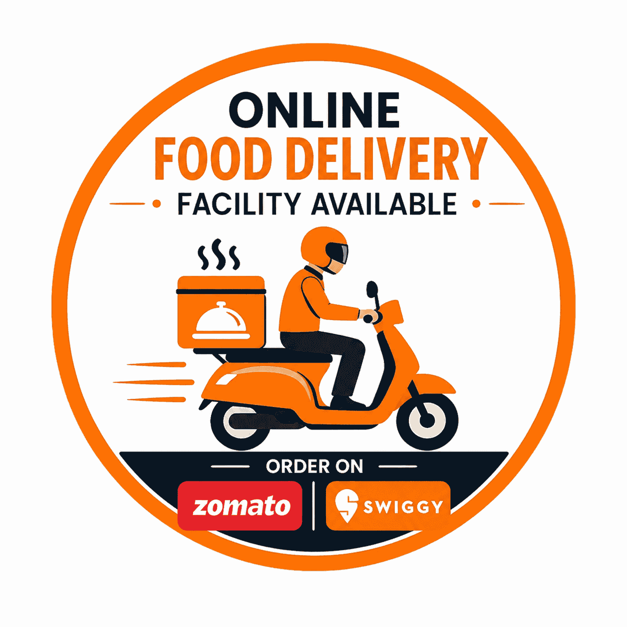 Online Food Delivery Available